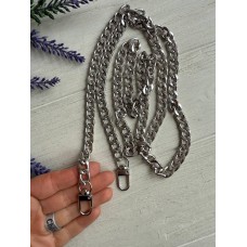 Комплект Ланцюжок з карабіном № 26  , срібло  120 см