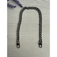 Ручка ланцюжок з карабіном № 28, темний нікель 40 см