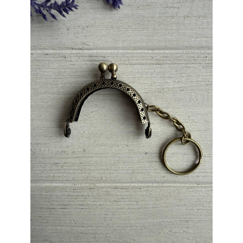 Фермуар брелок пришивний, бронза  1 шт