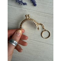 Фермуар брелок пришивний, золото  1 шт