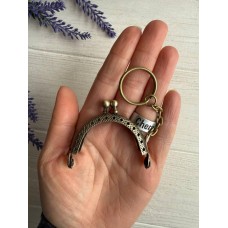 Фермуар брелок пришивний, бронза  1 шт