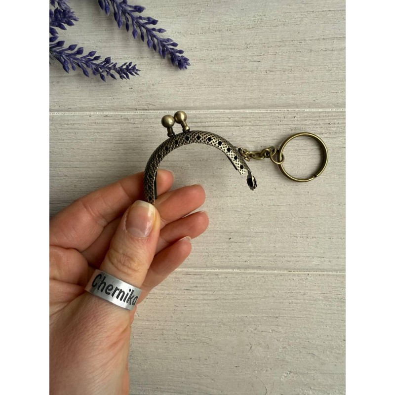 Фермуар брелок пришивний, бронза  1 шт