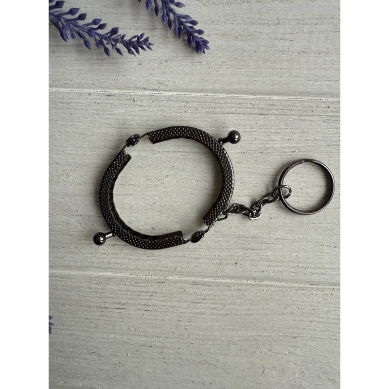 Фермуар брелок пришивний, темний нікель  1 шт