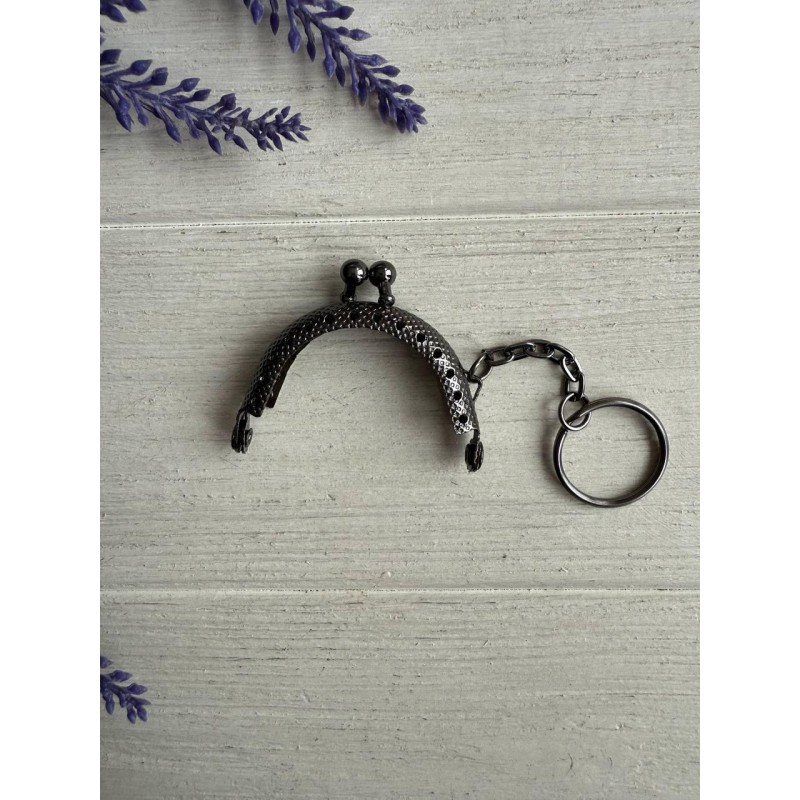 Фермуар брелок пришивний, темний нікель  1 шт