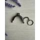 Фермуар брелок пришивний, темний нікель  1 шт