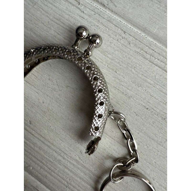 Фермуар брелок пришивний, срібло  1 шт