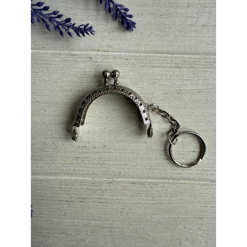 Фермуар брелок пришивний, срібло  1 шт