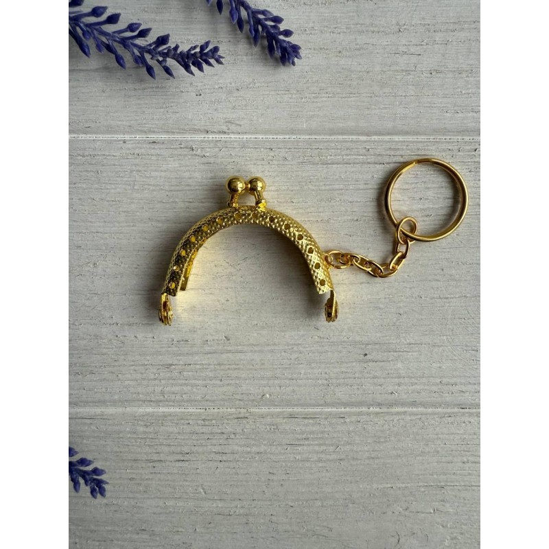 Фермуар брелок пришивний, лимонне золото  1 шт