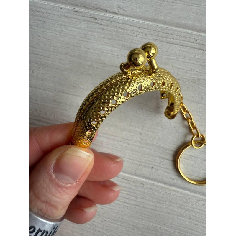 Фермуар брелок пришивний, лимонне золото  1 шт