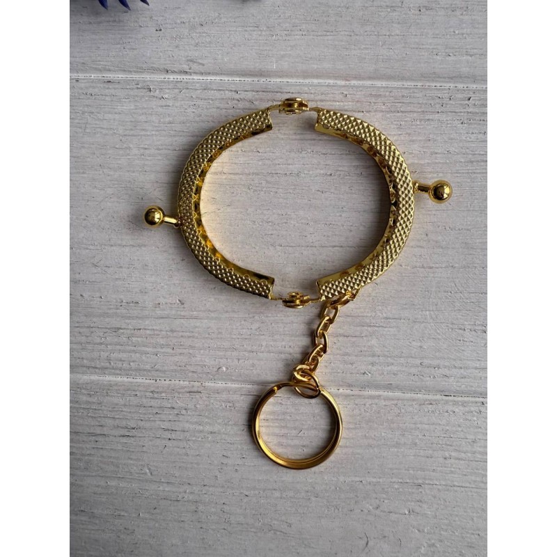 Фермуар брелок пришивний, лимонне золото  1 шт