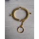 Фермуар брелок пришивний, лимонне золото  1 шт