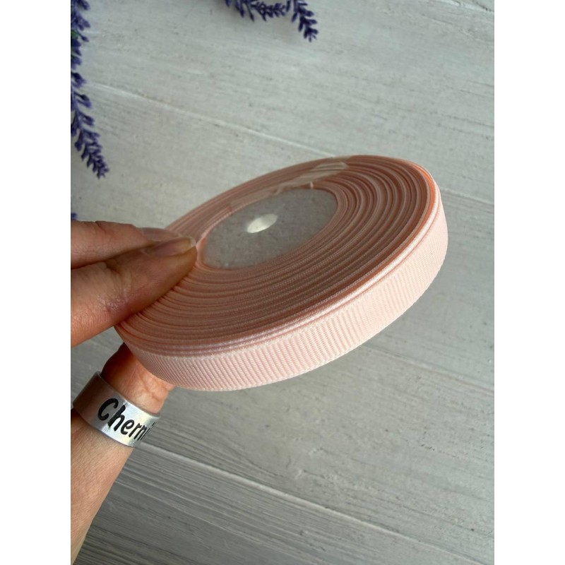 Репс 0,9 см, персикова пудра  22,5 метра