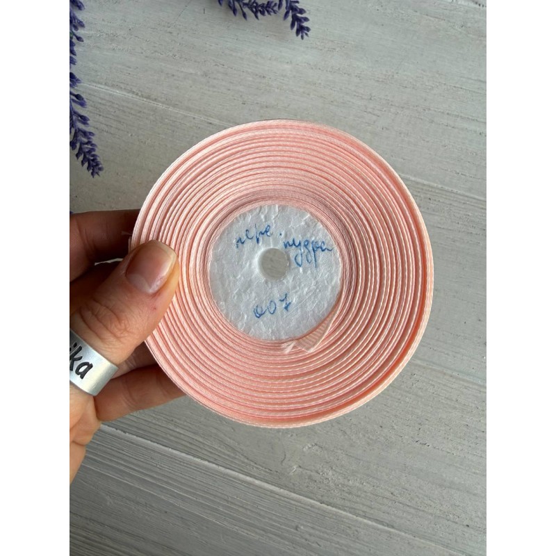 Репс 0,9 см, персикова пудра  22,5 метра