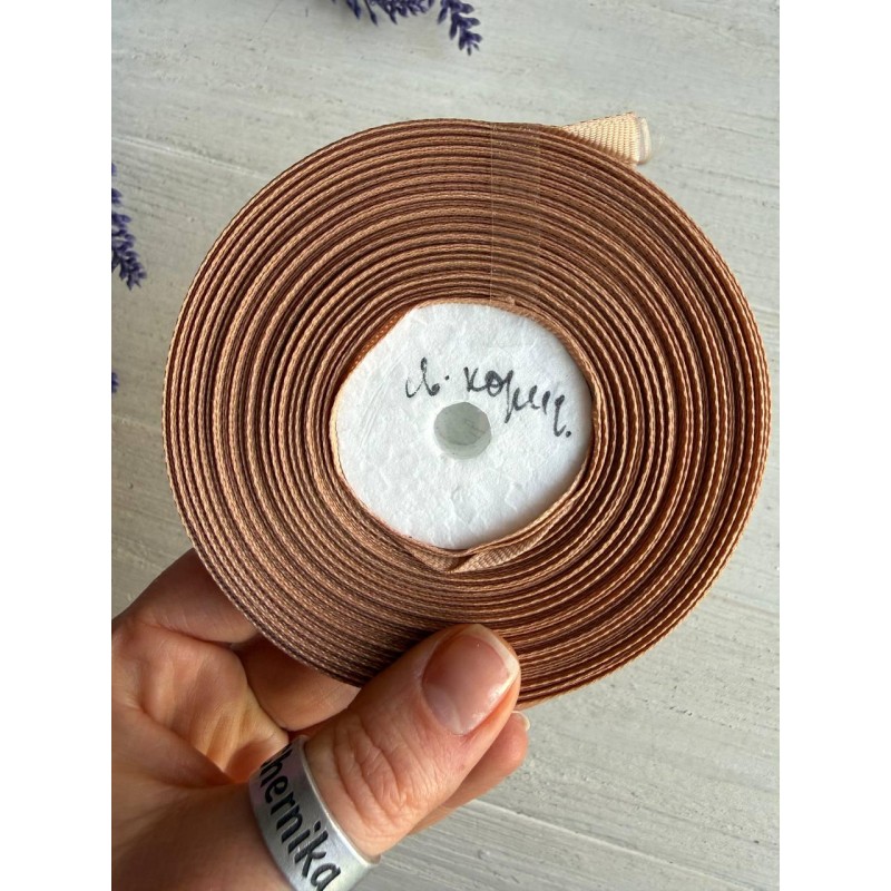 Репс 0,9 см світло коричневий 22,5 метра