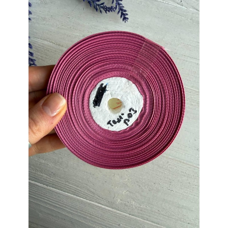 Репс 0,9 см, темно рожевий  22,5 метра