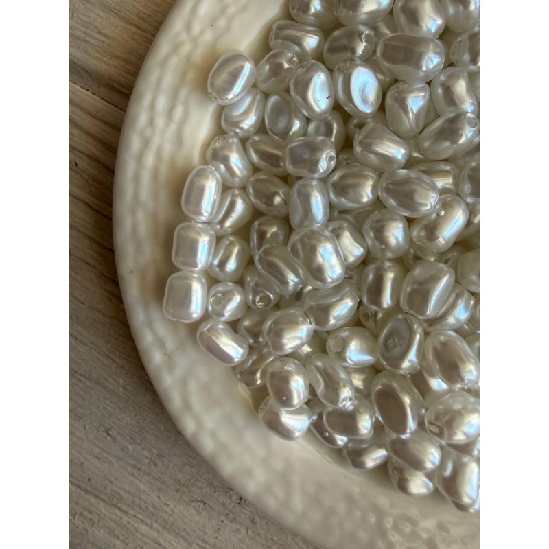 Намистини перли імітація " Барокко С09302 "  білі 500 грамів