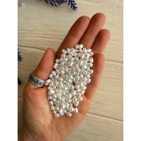 Бусины жемчуг имитация " Барокко С09302"  белые   500 грам