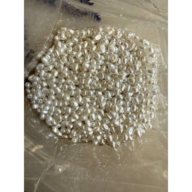 Намистини перли імітація " Барокко С09302 "  білі 500 грамів