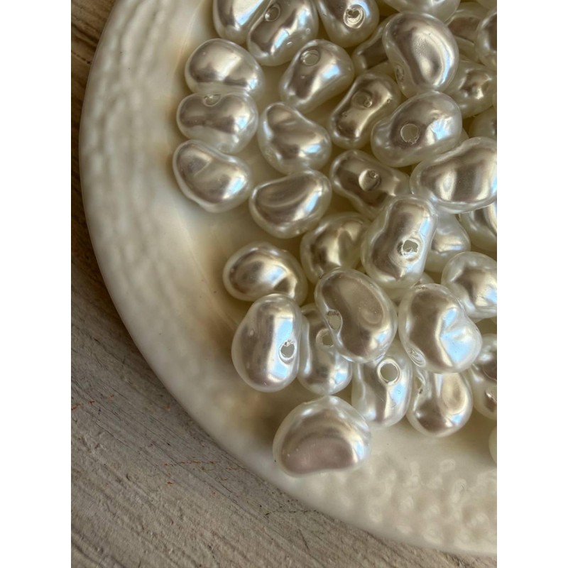 Намистини перли імітація " Барокко С09301 "  білі 500 грамів