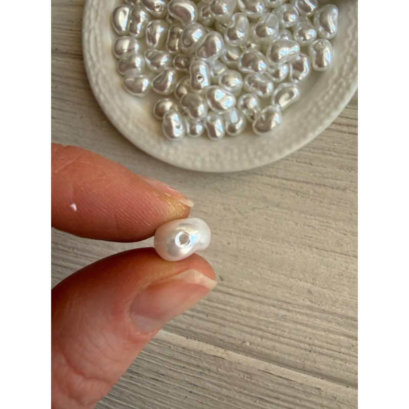 Намистини перли імітація " Барокко С09306 "  білі 500 грамів