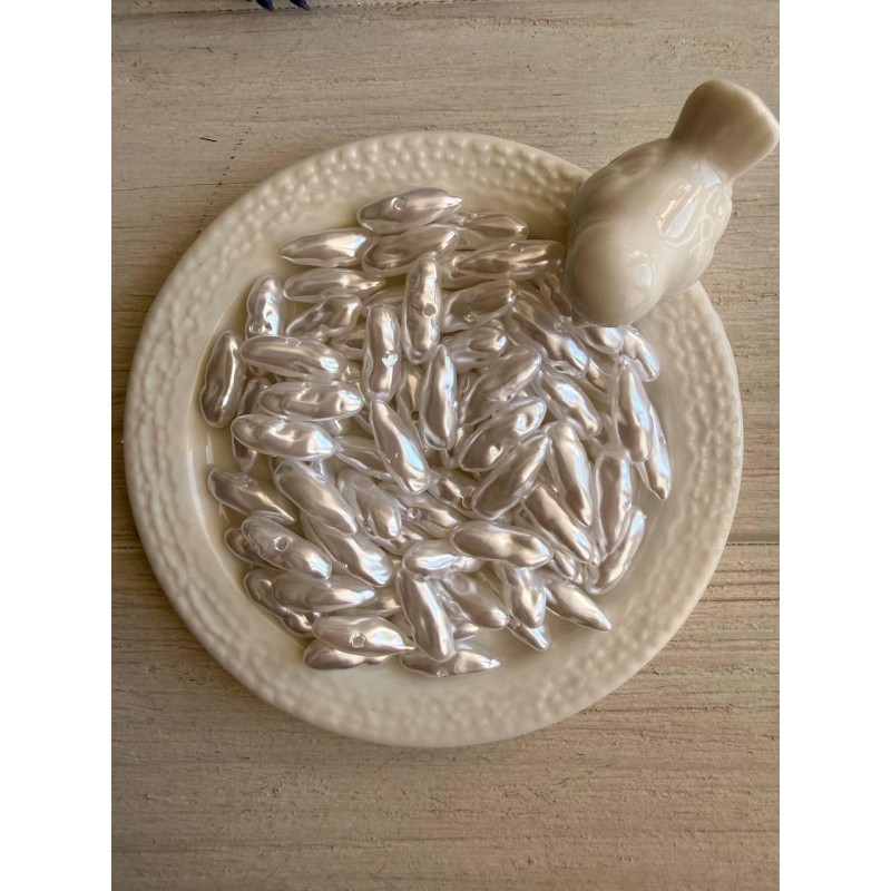 Намистини перли імітація " Барокко С09308 "  білі 500 грамів