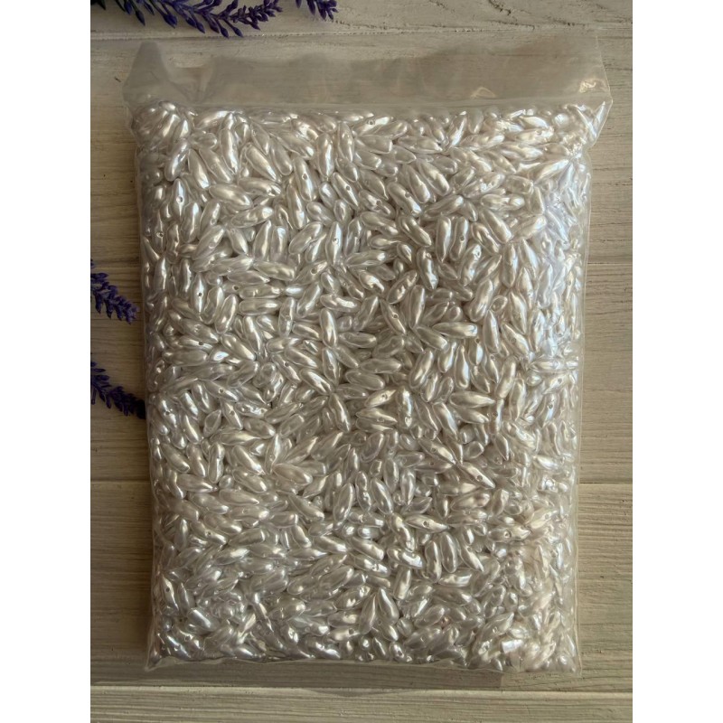 Намистини перли імітація " Барокко С09308 "  білі 500 грамів