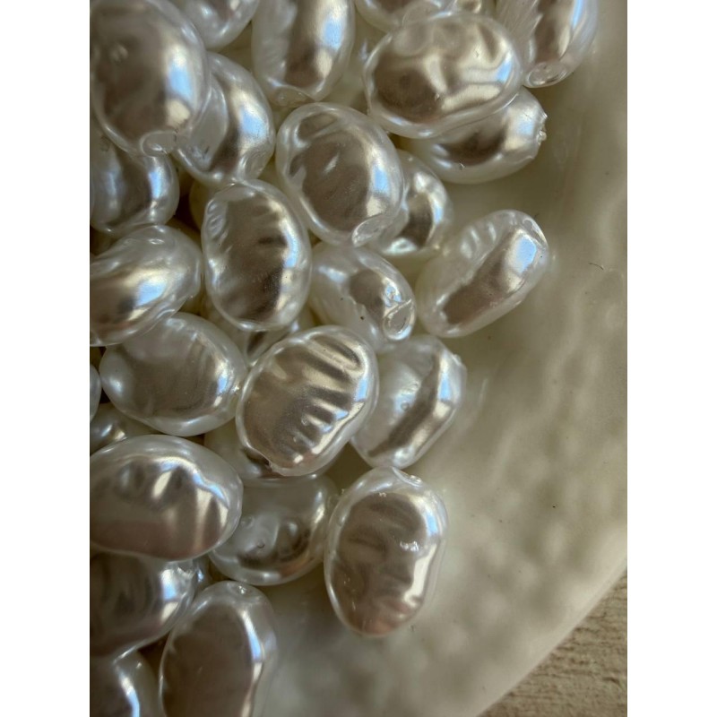 Намистини перли імітація " Барокко С09303 "  білі 500 грамів