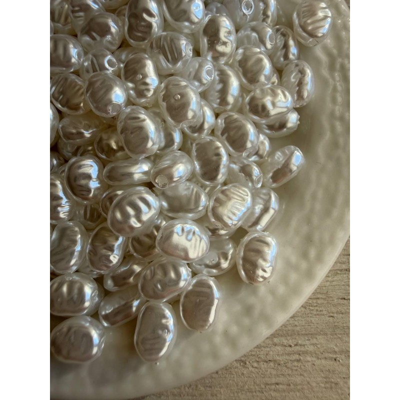 Намистини перли імітація " Барокко С09303 "  білі 500 грамів