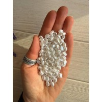 Бусины жемчуг имитация " Барокко С09303 "  белые   500 грам