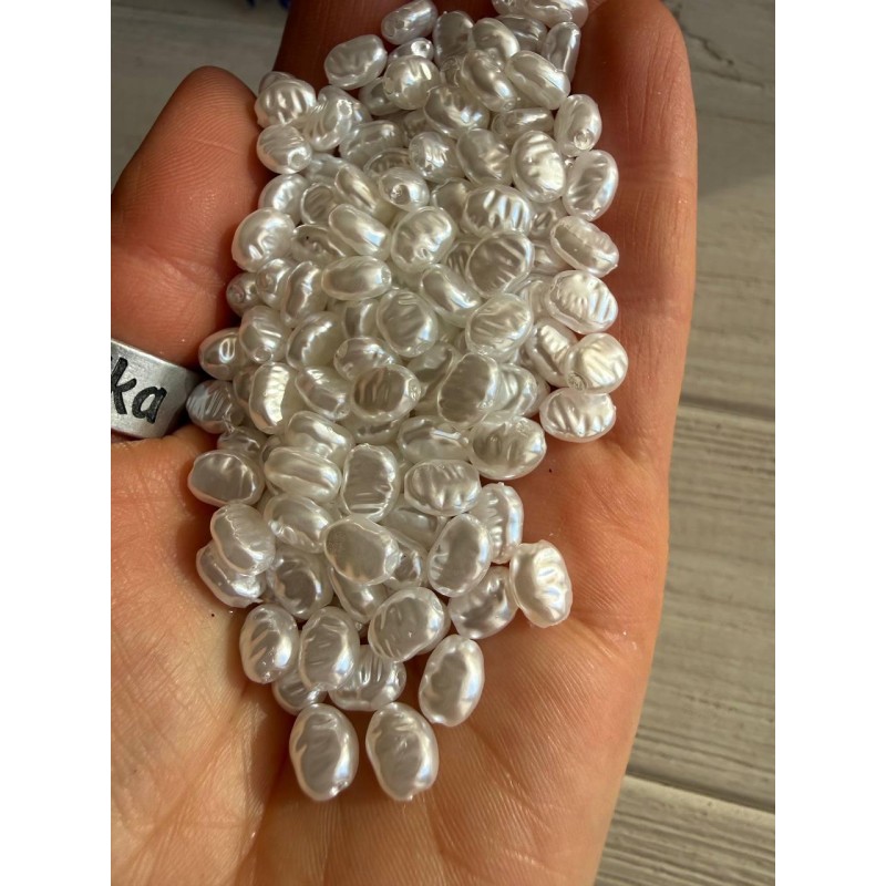 Намистини перли імітація " Барокко С09303 "  білі 500 грамів