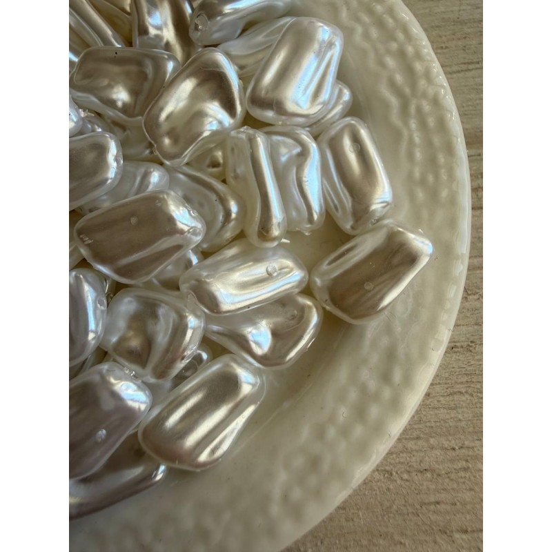 Намистини перли імітація " Барокко С09307 "  білі 500 грамів