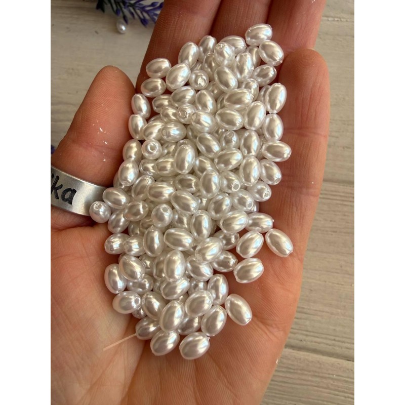 Намистини перли імітація " Барокко С09305 "  білі 500 грамів