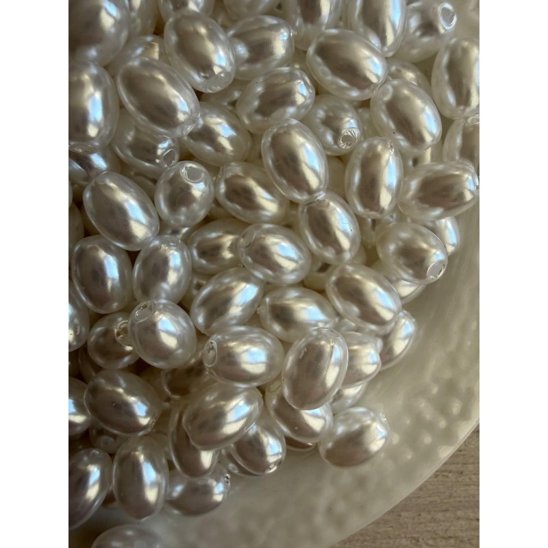 Намистини перли імітація " Барокко С09305 "  білі 500 грамів