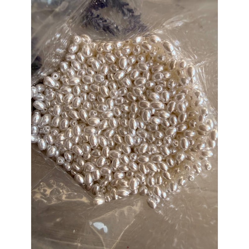 Намистини перли імітація " Барокко С09305 "  білі 500 грамів