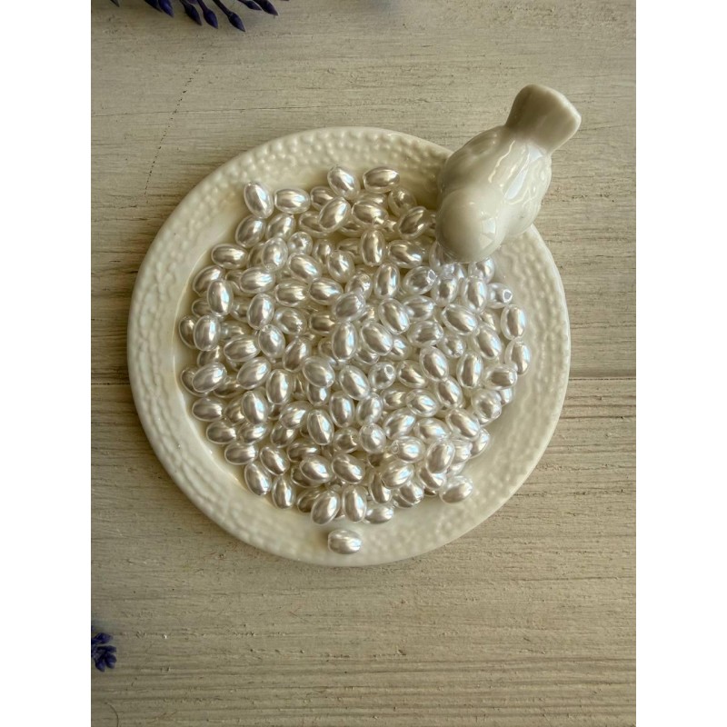 Намистини перли імітація " Барокко С09305 "  білі 500 грамів