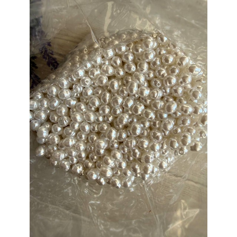 Намистини перли імітація " Барокко С09304 "  білі 500 грамів