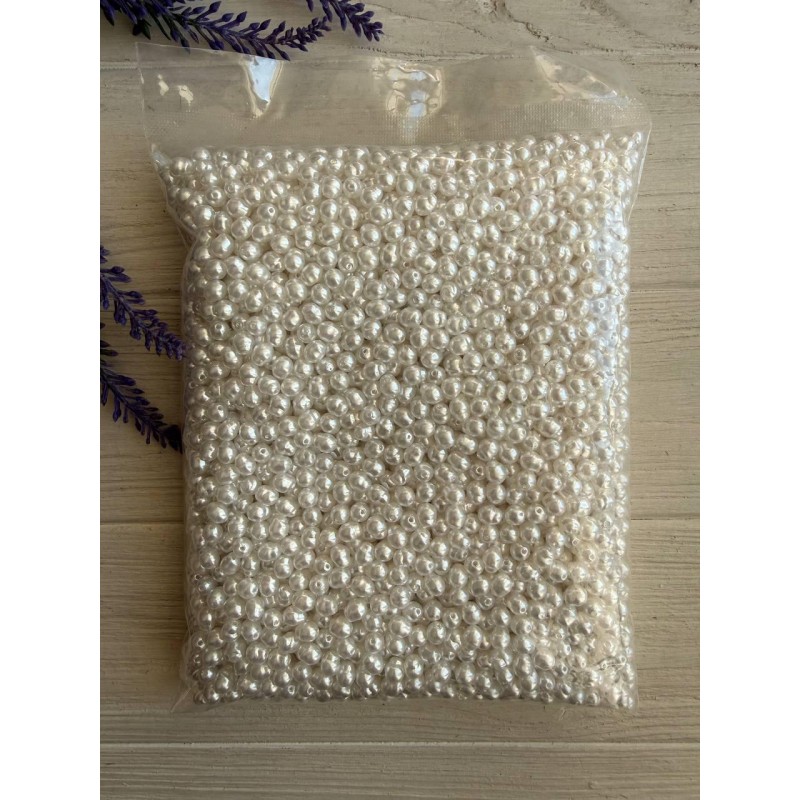 Намистини перли імітація " Барокко С09304 "  білі 500 грамів