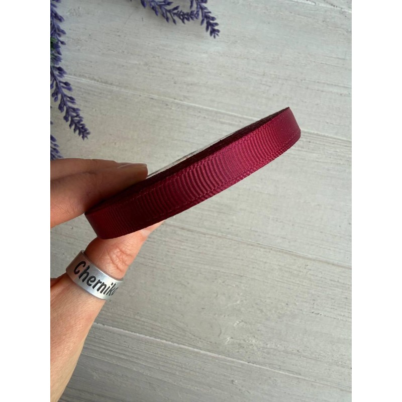 Репс 0,9 см, бордовий РУЛОН 22,5 метра