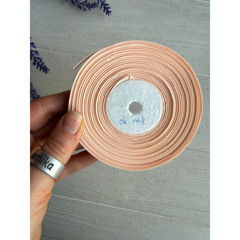 Репс 0,9 см, світло-персиковий  22,5 метра