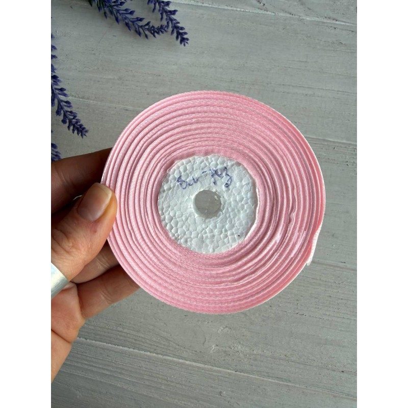 Репс 0,9 см, блідо-рожевий РУЛОН 22,5 метра
