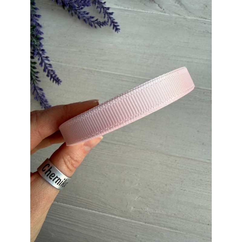 Репс 0,9 см, блідо-рожевий РУЛОН 22,5 метра