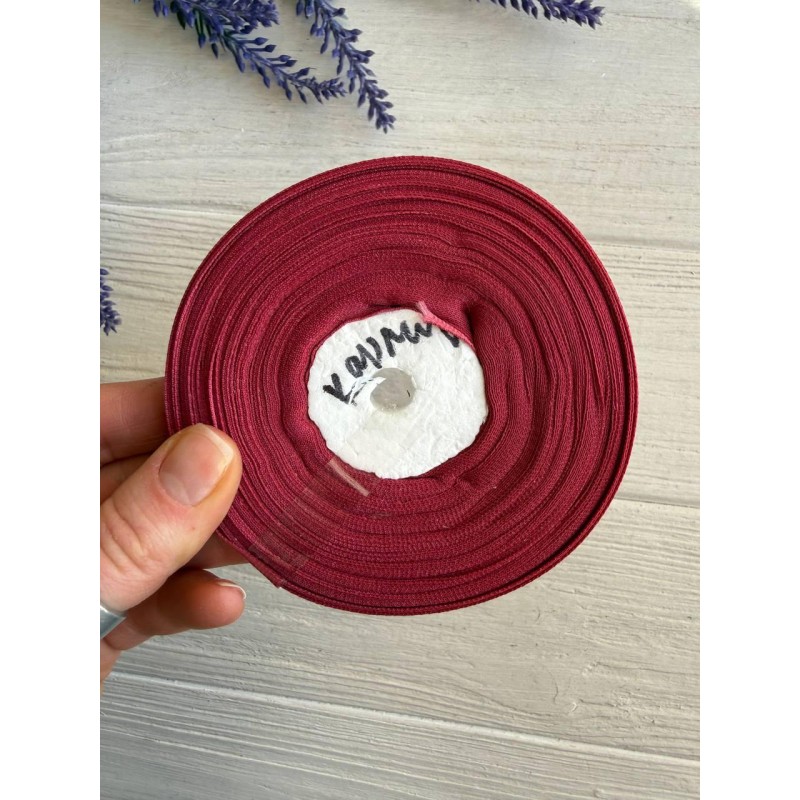 Репс 0,9 см, карміновий22,5 метра