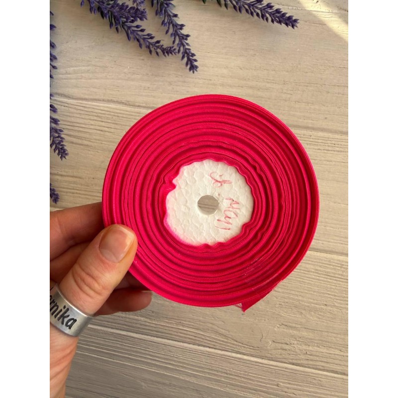 Репс 0,9 см, світло малиновий 22,5 метра