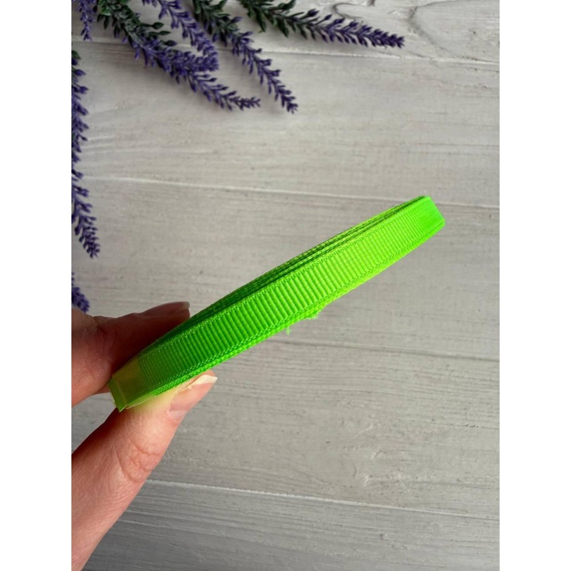 Репс 0,6 см яскраво салатовий22,5 метра