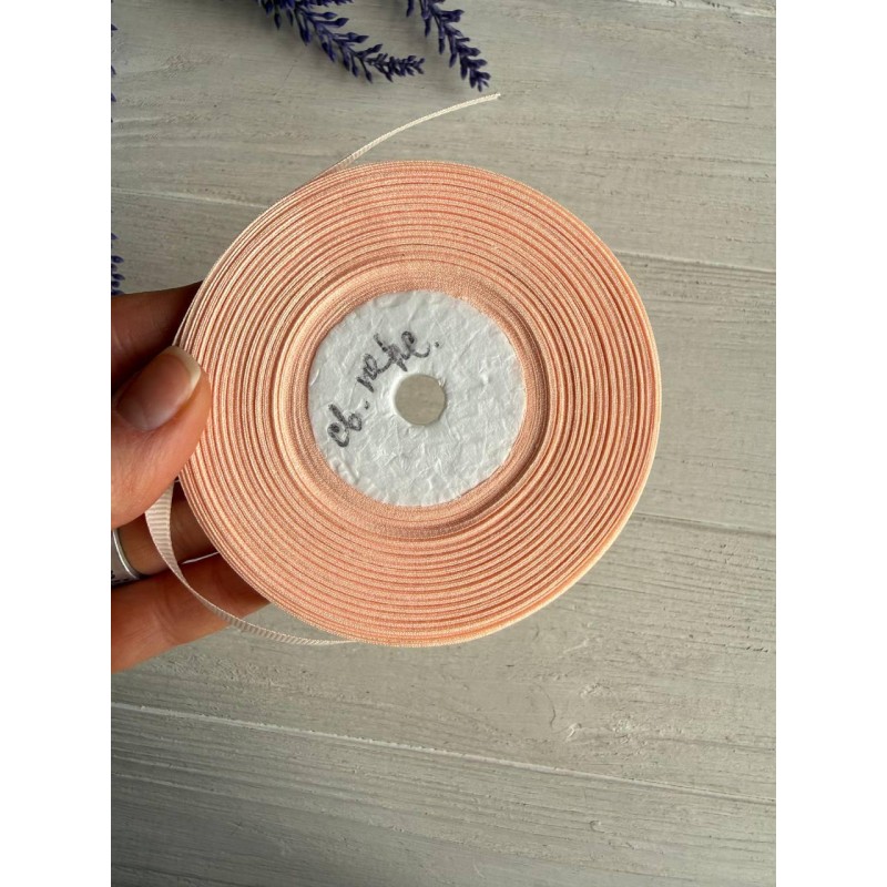 Репс 0,6 см, світло-персиковий 22,5 метра