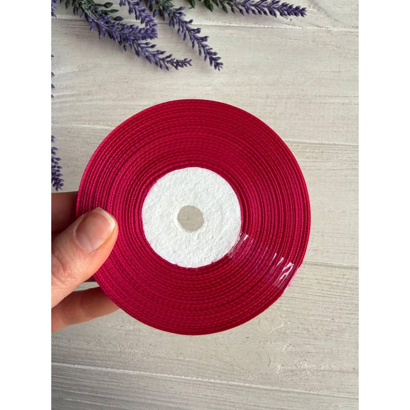 Репс 0,6 см, малиновий22,5 метра