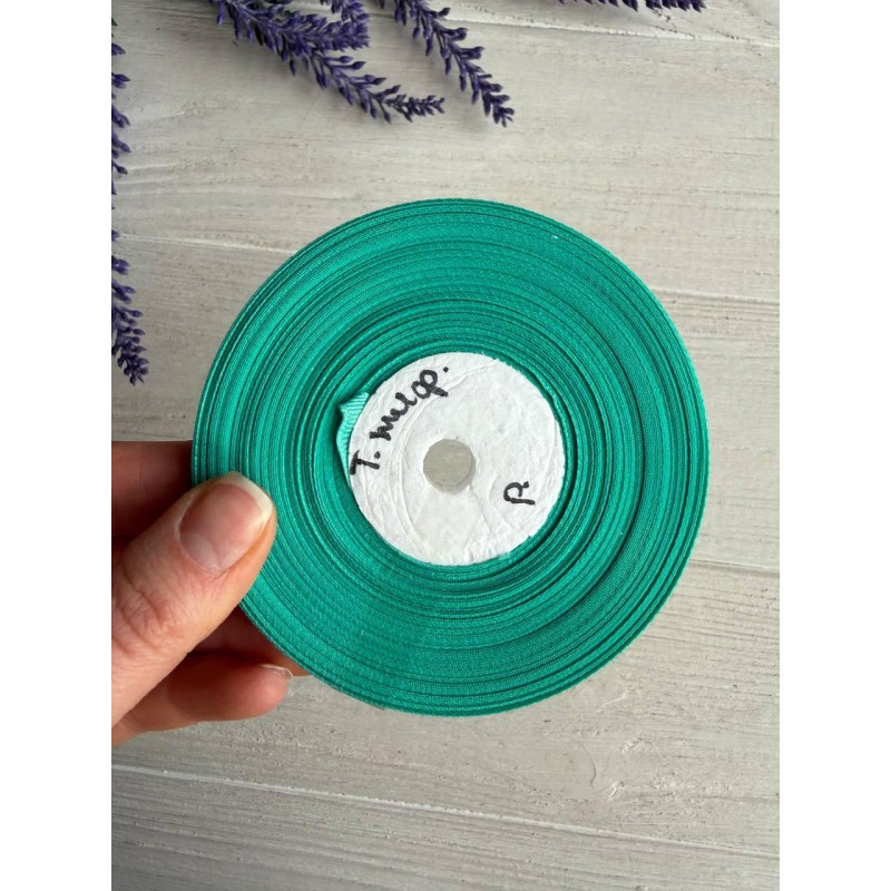 Репс 0,6 см, темний тіффані  22,5 метра