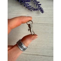 Карабин  27*11 мм срібло 1 шт