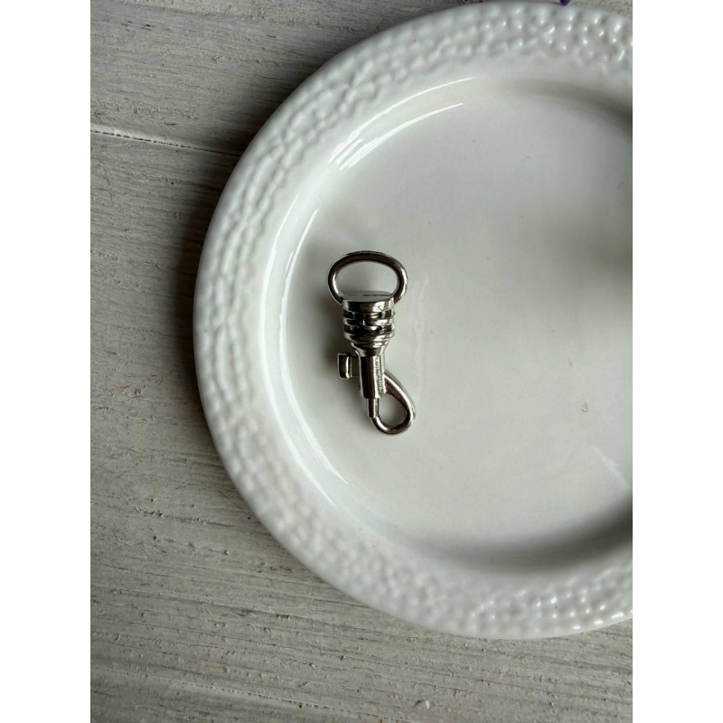 Карабин  27*11 мм срібло 1 шт