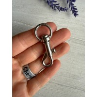 Карабин  47*17 мм  серебро 1 шт